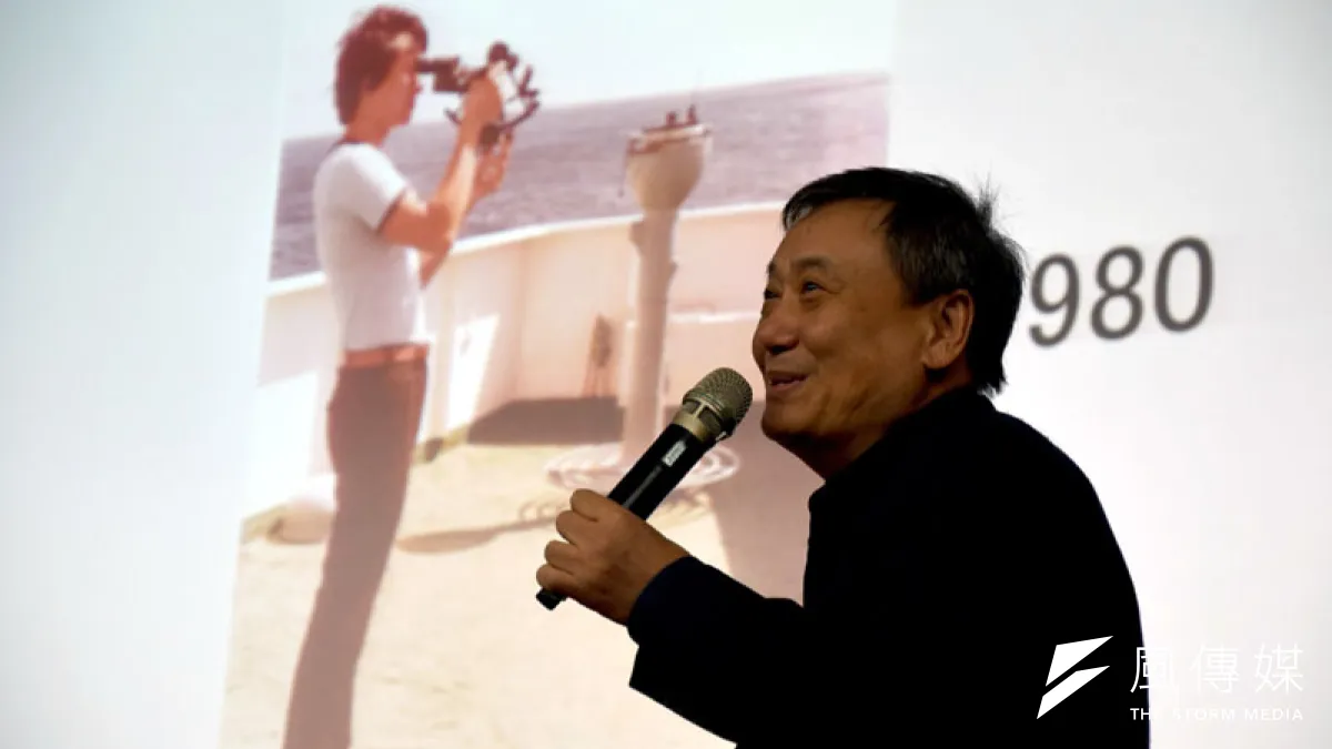 傑出校友、導演李崗返校跟學弟妹分享成功經驗。(圖/張毅攝)