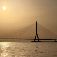 Danjiang Bridge at sunset (Photo courtesy of New Taipei City Government Transportation Bureau) Danjiang Bridge at sunset (Photo courtesy of New Taipei City Government Transportation Bureau)