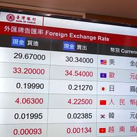 最近の台湾ドル急速上昇、すでに30元の壁を突破。(楊騰凱による撮影) 最近の台湾ドル急速上昇、すでに30元の壁を突破。(楊騰凱による撮影)