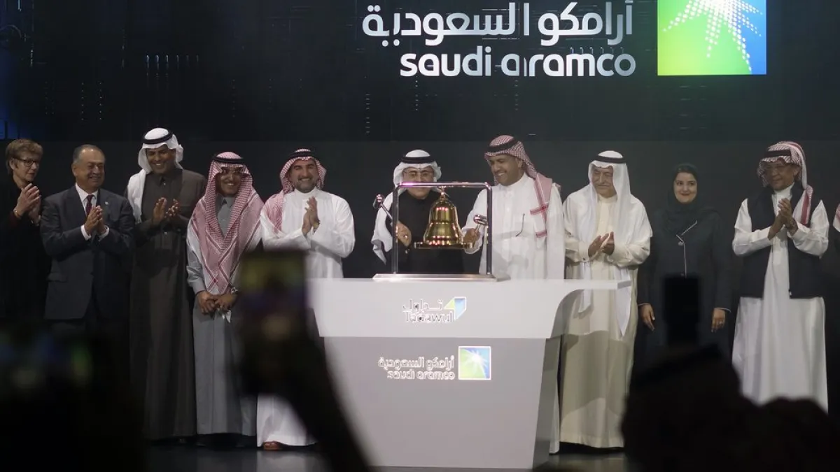 沙烏地阿拉伯國家石油公司Aramco,正式公開募股。(圖片來源:AP)