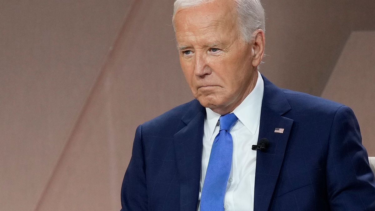 2024年7月11日。美國總統拜登在華盛頓舉行的北約峰會。(美聯社) 2024年7月11日。美國總統拜登在華盛頓舉行的北約峰會。(美聯社)