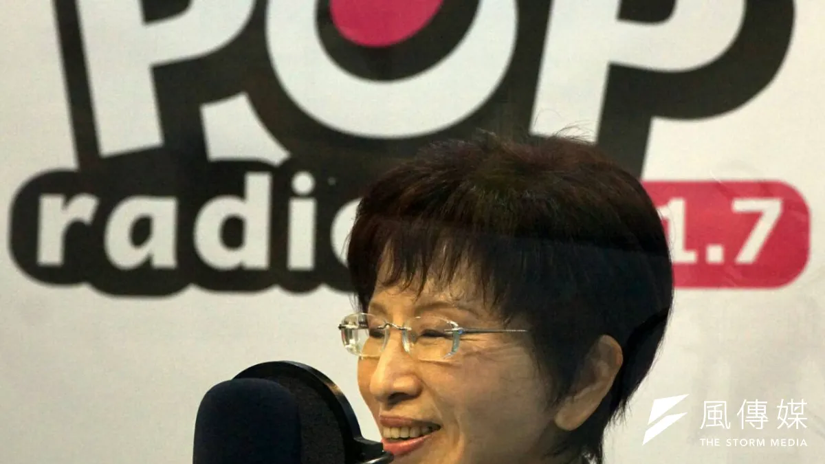 洪秀柱28日接受POP radio專訪,表示朱立倫對她一直都是非常支持。(蘇仲泓攝)