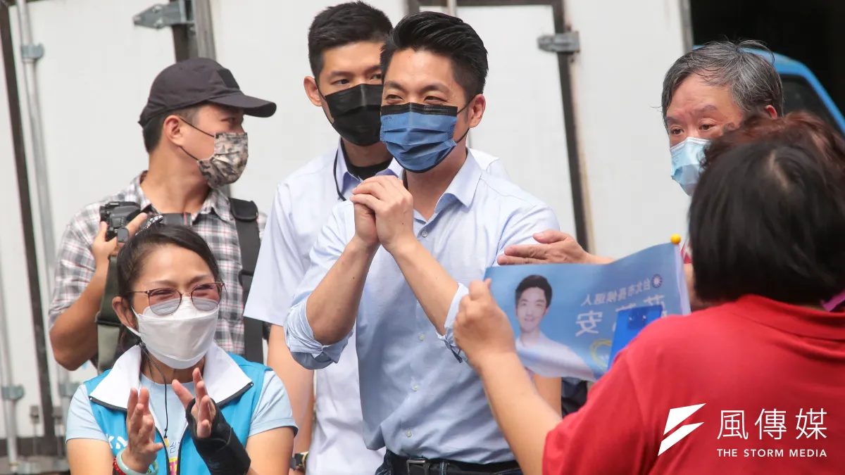 國民黨內部多認為,台北市長候選人蔣萬安選情相對穩定。(顏麟宇攝)