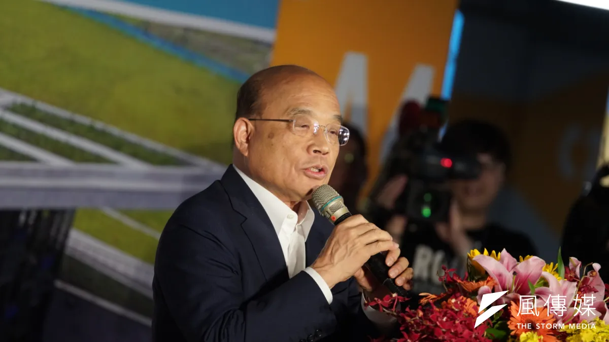 行政院長蘇貞昌(見圖)30日出席三重商工地下停車場啟用典禮,受訪時不忘暗酸高雄市長韓國瑜。(盧逸峰攝)