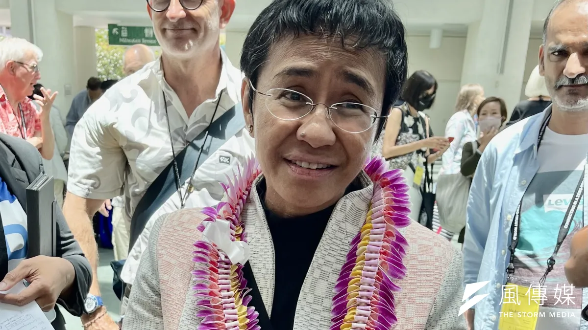 諾貝爾和平獎得主瑞薩(Maria Ressa)接受風傳媒獨家專訪。(謝錦芳攝)
