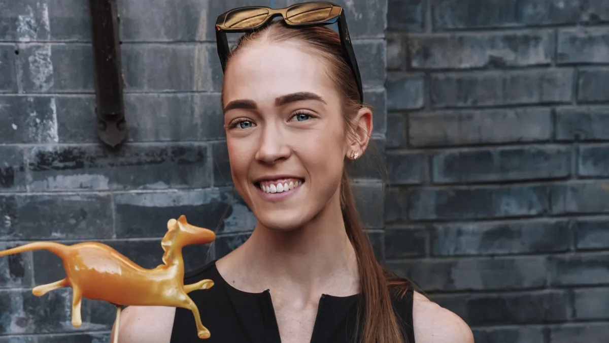 Australian HYROX athlete Joanna Wietrzyk won the women's elite race in Beijing on September 12, but the event was marred by an alleged mid-race incontinence incident that sparked debate over race hygiene and safety protocols. (Photo / Joanna Wietrzyk IG )