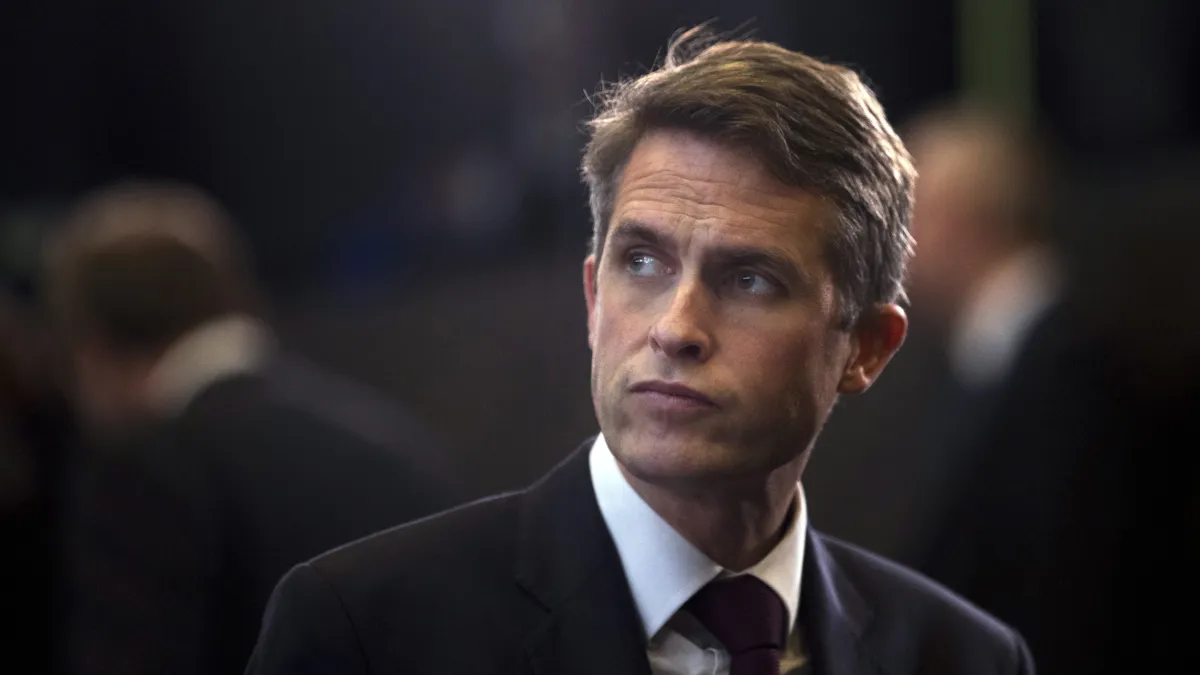 英國前國防大臣威廉森(Gavin Williamson)(AP)