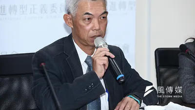 20181217-「促進轉型正義委員會半年任務進度報告」記者會。圖為尤伯祥委員。(蔡親傑攝)