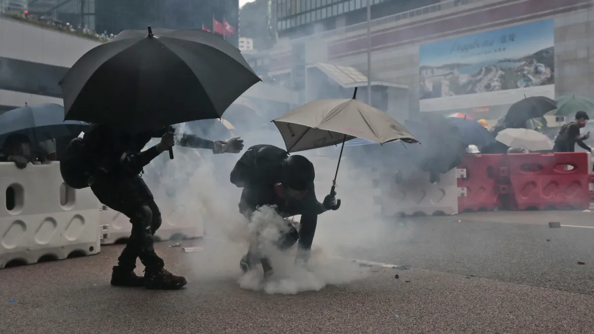 2019年8月31日,香港市民無懼港府與北京壓力,再度走上街頭力挺反送中「五大訴求」(AP)