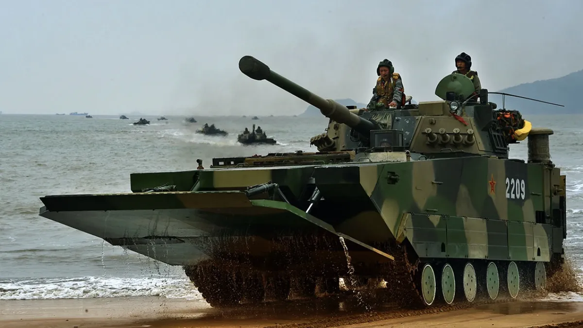 CSIS對中共2026年攻台進行大規模兵棋推演;其中一個的想定場景是,共軍從台灣南部登陸,再一路向北推進。(中國軍網)