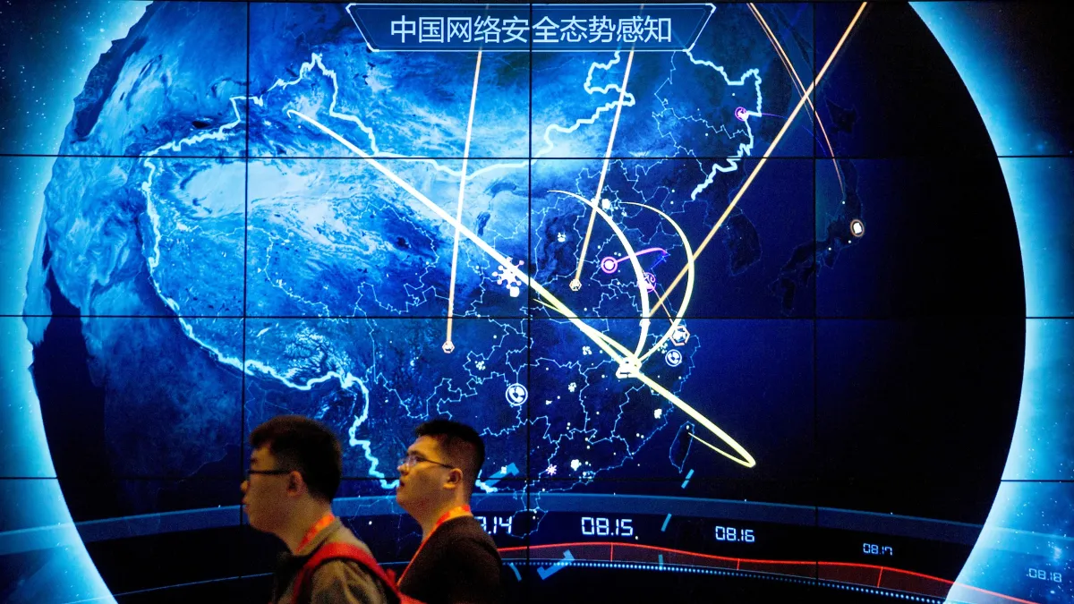 2017年9月12日、北京で開かれた中国サイバーセキュリティ安全大会。(写真/AP通信提供)