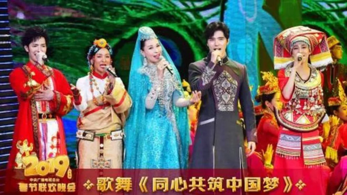 農曆除夕,中國為慶祝農曆豬年,播出了四個小時的年度春節聯歡晚會。
