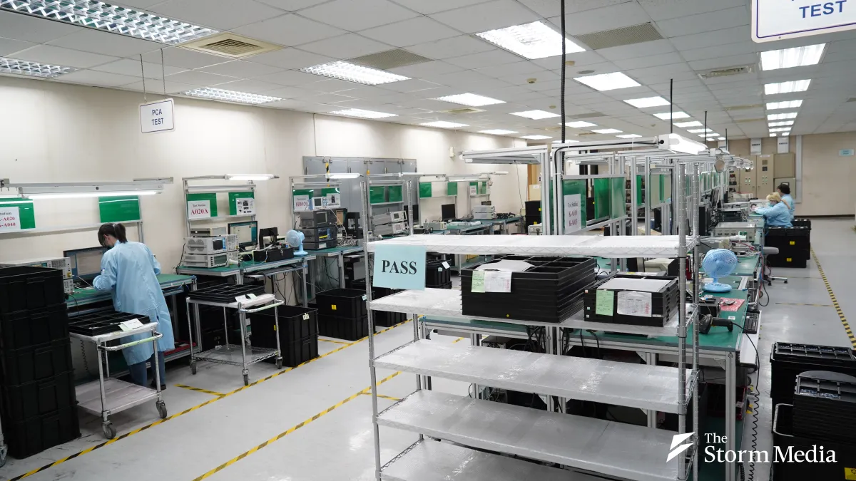 "Supplying critical equipment to all three branches of Taiwan’s armed forces and serving as a key manufacturer for the country’s domestically produced missiles, the facility is located right next to TSMC in Hsinchu Science Park. (Photo by Chang Yao-lin)