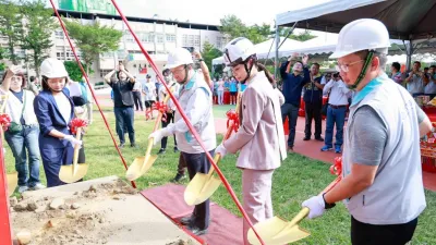 新竹市富禮國中射箭場館工程12日動土開工。(圖/新竹市政府提供)