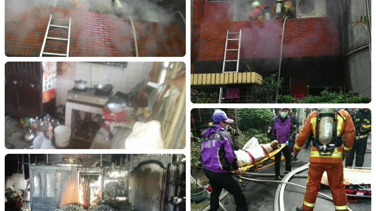 中壢、大園住宅火警 消防弟兄奮勇搶救