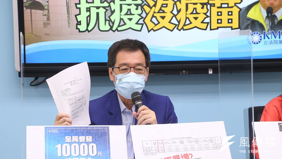 國民黨團總召費鴻泰質疑,第一劑莫德納疫苗突然暴增34萬人接種,政府到底給誰施打?(顏麟宇攝) 國民黨團總召費鴻泰質疑,第一劑莫德納疫苗突然暴增34萬人接種,政府到底給誰施打?(顏麟宇攝)