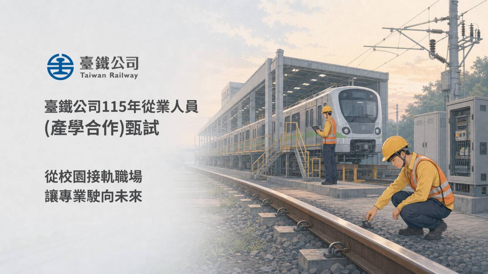 臺鐵公司產學合作甄試8月6日起報名 釋出42名正、備取名額延攬專業人才