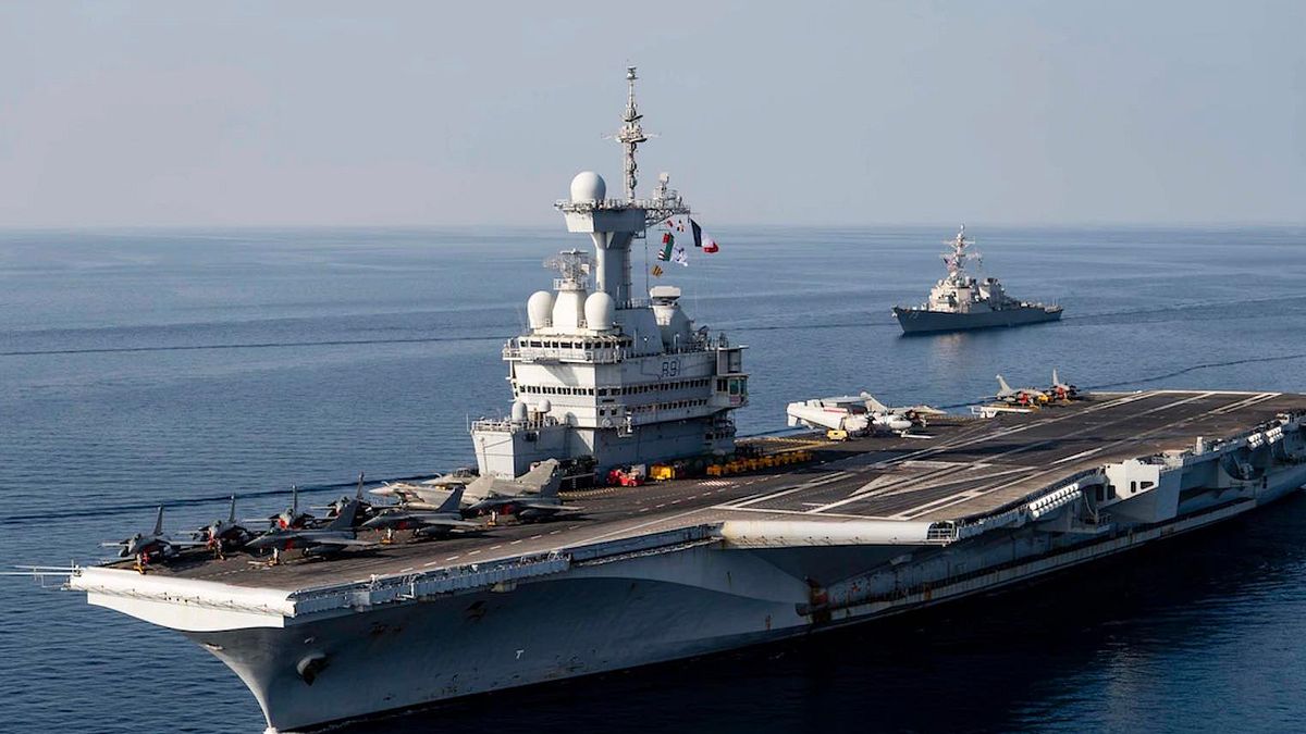 法國核動力航空母艦「戴高樂號」。(美國海軍官網) 法國核動力航空母艦「戴高樂號」。(美國海軍官網)