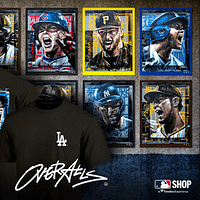 Fanatics Japanが壁画アーティスト「OVER ALLs」とコラボし、大谷翔平ら6選手をモチーフにした特別デザインTシャツを、9月20日からMLB公式オンラインショップで受注販売する。(画像/™/© 2025 MLB提供) Fanatics Japanが壁画アーティスト「OVER ALLs」とコラボし、大谷翔平ら6選手をモチーフにした特別デザインTシャツを、9月20日からMLB公式オンラインショップで受注販売する。(画像/™/© 2025 MLB提供)