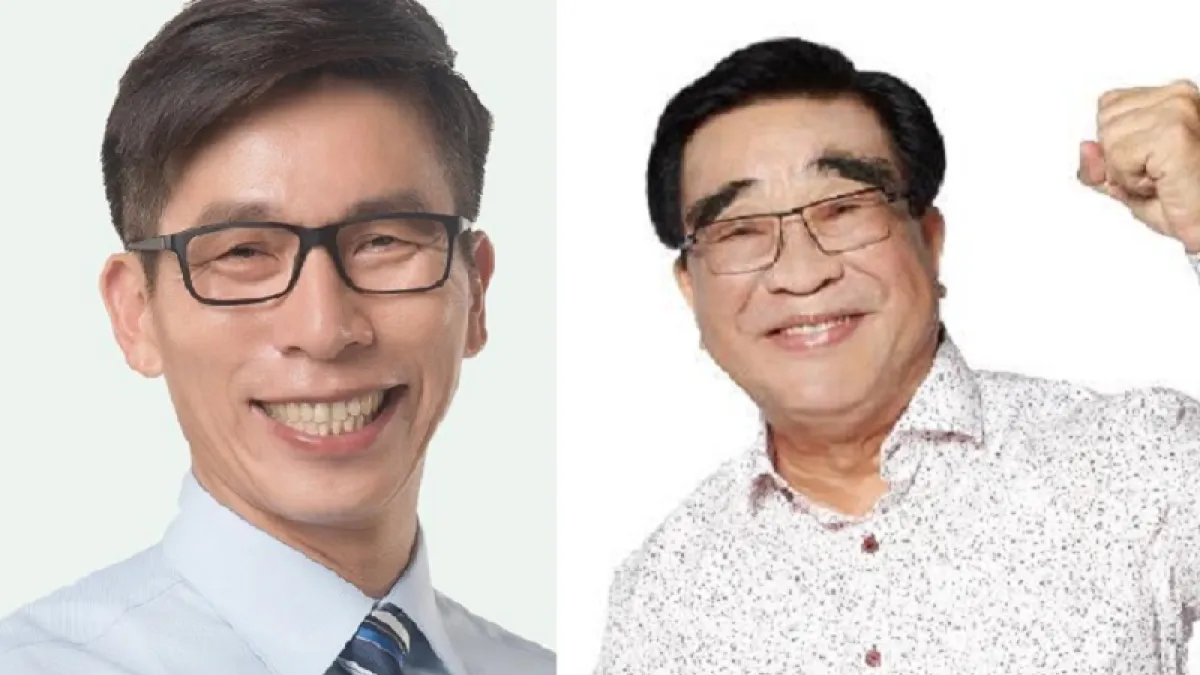 屏東縣第二選區兩位參選人:鍾佳濱(左,民進黨)和王進士(右,國民黨)選情激烈,兩方人馬互控抹黑。(取自臉書)