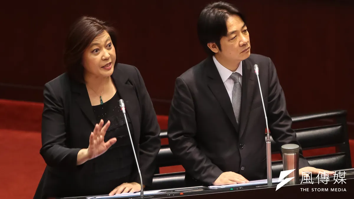 NCC主委詹婷怡、行政院長賴清德於立院備詢。(顏麟宇攝)