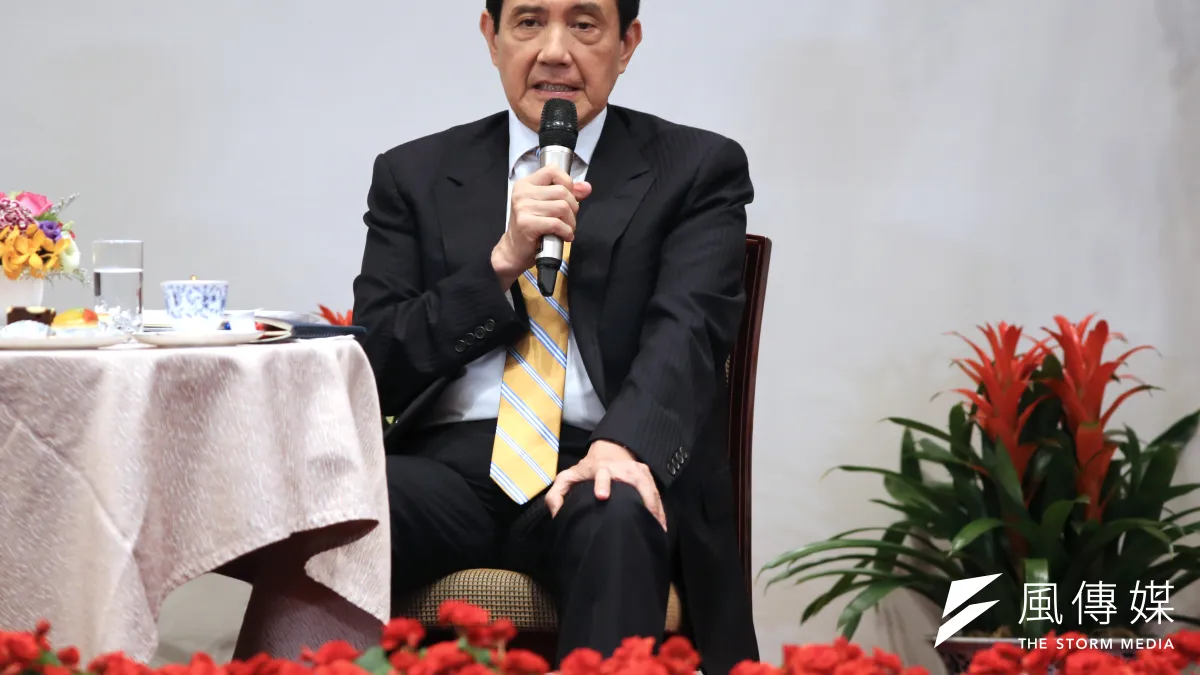 總統馬英九召開國際記者會。(吳逸驊攝)