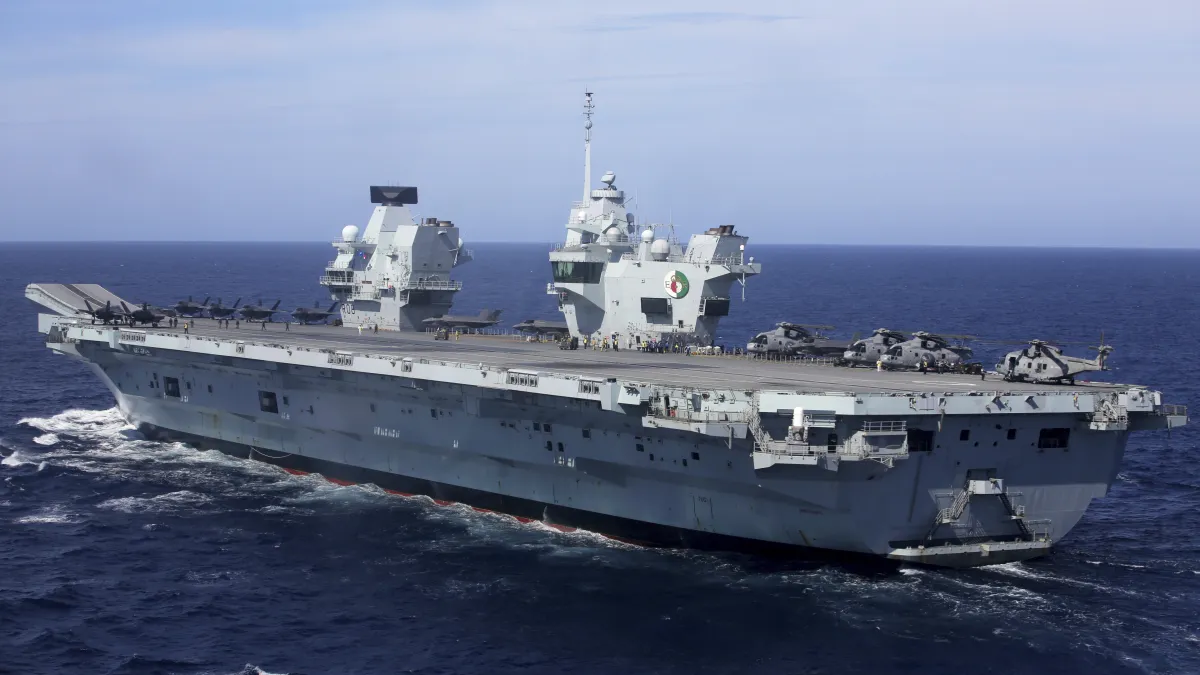 英國皇家海軍航空母艦「伊莉莎白女王號」(HMS Queen Elizabeth)(AP)