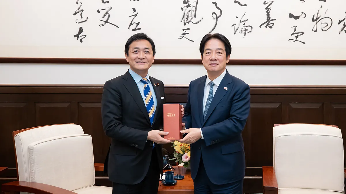 頼清徳総統は24日午後、玉木雄一郎衆議院議員と会見。(総統府提供)