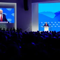 Trump's address in Davos, Switzerland, effectively represents a fracture from the global political and economic system that the US previously established and supported. (Associated Press) Trump's address in Davos, Switzerland, effectively represents a fracture from the global political and economic system that the US previously established and supported. (Associated Press)