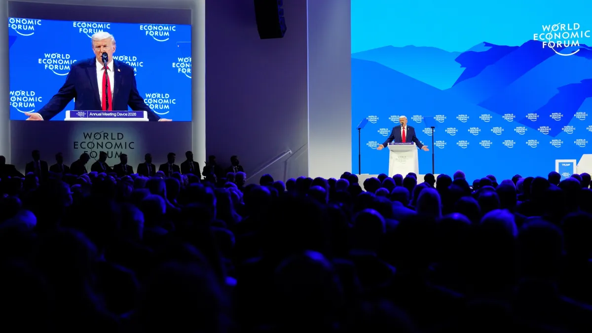 Trump's address in Davos, Switzerland, effectively represents a fracture from the global political and economic system that the US previously established and supported. (Associated Press)