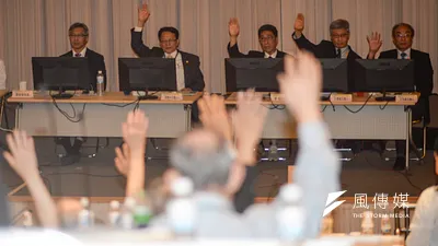 中研院第33次院士會議綜合議案討論,針對大學校長一案進行表決。(甘岱民攝)