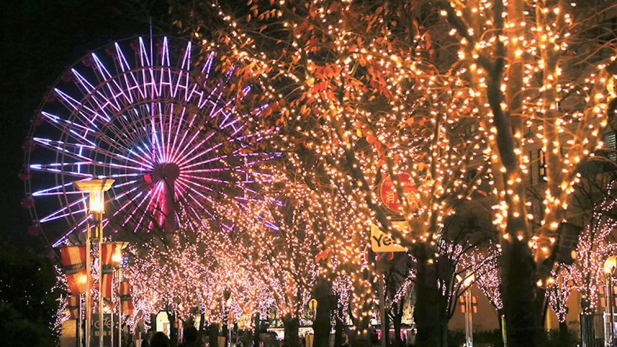 「KOBE UMIAKARI」金色聖誕―歡慶「神戶HARBORLAND」30週年。(圖/日本神戶觀光局提供)