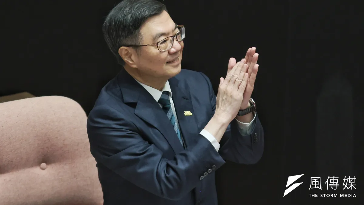 台灣民意基金會民調顯示,行政院長卓榮泰的內閣施政滿意度,有4成5民眾滿意,3成9不滿意。(柯承惠攝)