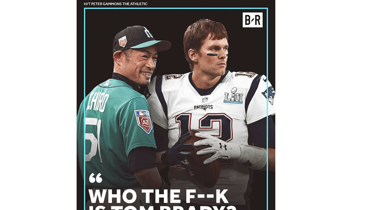 鈴木一朗不認識布雷迪震驚了美國運動媒體圈。(圖取自bleacher report網站粉絲頁) 鈴木一朗不認識布雷迪震驚了美國運動媒體圈。(圖取自bleacher report網站粉絲頁)