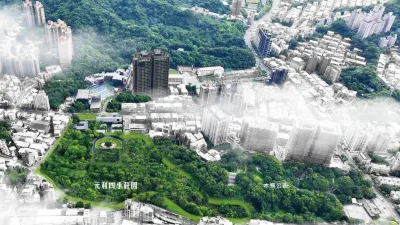 基地面積廣達12,000 坪,並與12,600坪木柵公園無縫相連,形成都市裡罕見與自然共居的複合式社區型態。(圖/取元利四季莊園自官網)