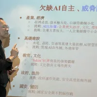 Chien Lee-feng, former General Manager of Google Taiwan and current independent board member of AI startup Appier, shared his views on Taiwan's strengths and weaknesses in the AI competition during a media tea session on the 25th. (Photo by Chang Yu- Chien Lee-feng, former General Manager of Google Taiwan and current independent board member of AI startup Appier, shared his views on Taiwan's strengths and weaknesses in the AI competition during a media tea session on the 25th. (Photo by Chang Yu-