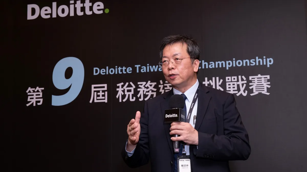 勤業眾信(圖為勤業眾信總裁賴冠仲)提醒,金稅四期上路 中國大陸台商經營資訊更將無所遁形,眾多中國大陸台商需更留意自身營運流程與稅務管理狀況,推行兩帳合一與內部控制管理制度,以因應查核力度加強後之挑戰。(圖/勤業眾信提供)