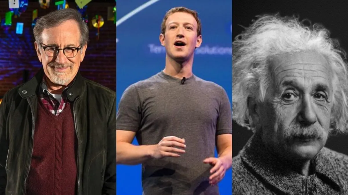 猶太人跨足的領域甚廣,由左至右分別是電影巨匠史蒂芬・史匹柏、Facebook創辦人祖克柏、發表相對論的愛因斯坦。(圖/取自IG@stevenspielbergfans、Mark Zuckerberg臉書、Pexels) 猶太人跨足的領域甚廣,由左至右分別是電影巨匠史蒂芬・史匹柏、Facebook創辦人祖克柏、發表相對論的愛因斯坦。(圖/取自IG@stevenspielbergfans、Mark Zuckerberg臉書、Pexels)