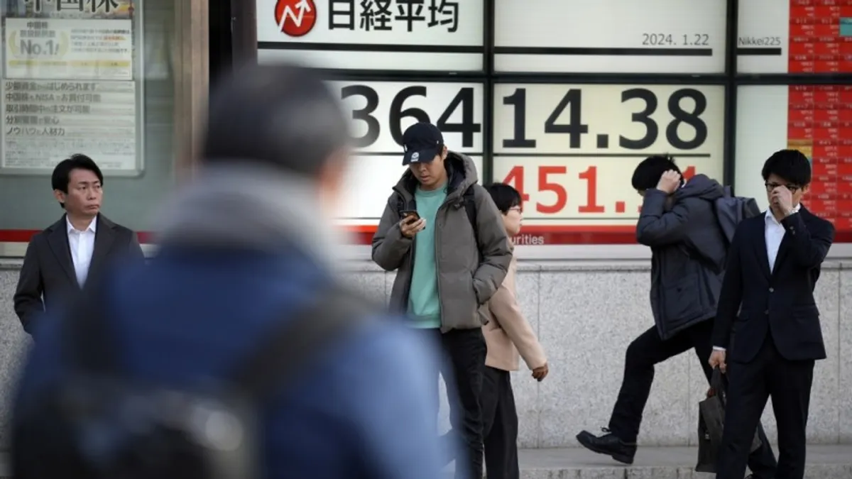 日本股市進入2024年後不斷狂飆。(美聯社)