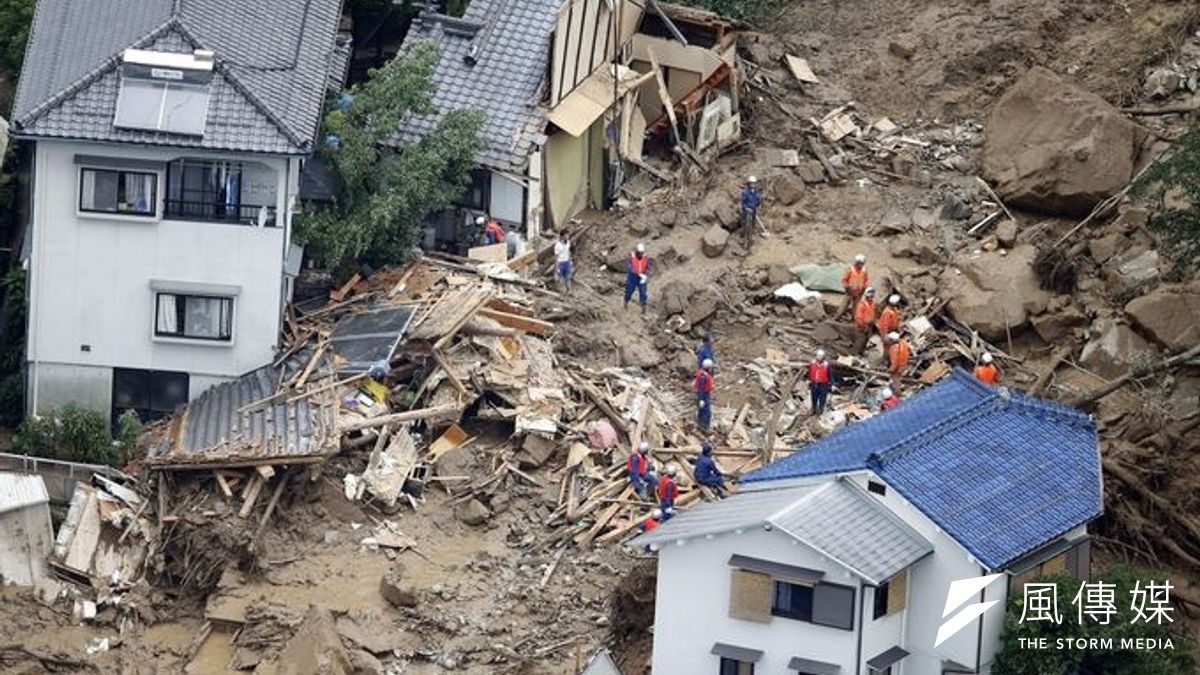 日本廣島近來豪雨成災,生命財產損失慘重。(美聯社) 日本廣島近來豪雨成災,生命財產損失慘重。(美聯社)