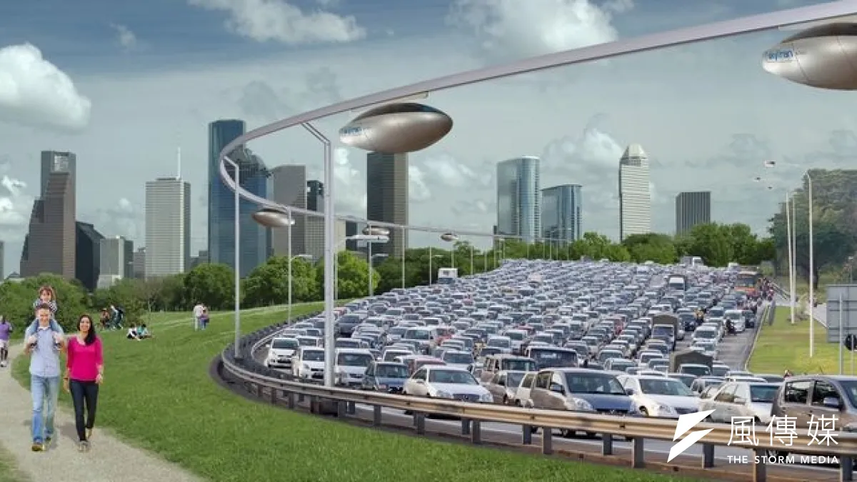 以色列正在搭建的磁浮天車,旨在解決陸上擁擠的車潮問題。(取自官網)