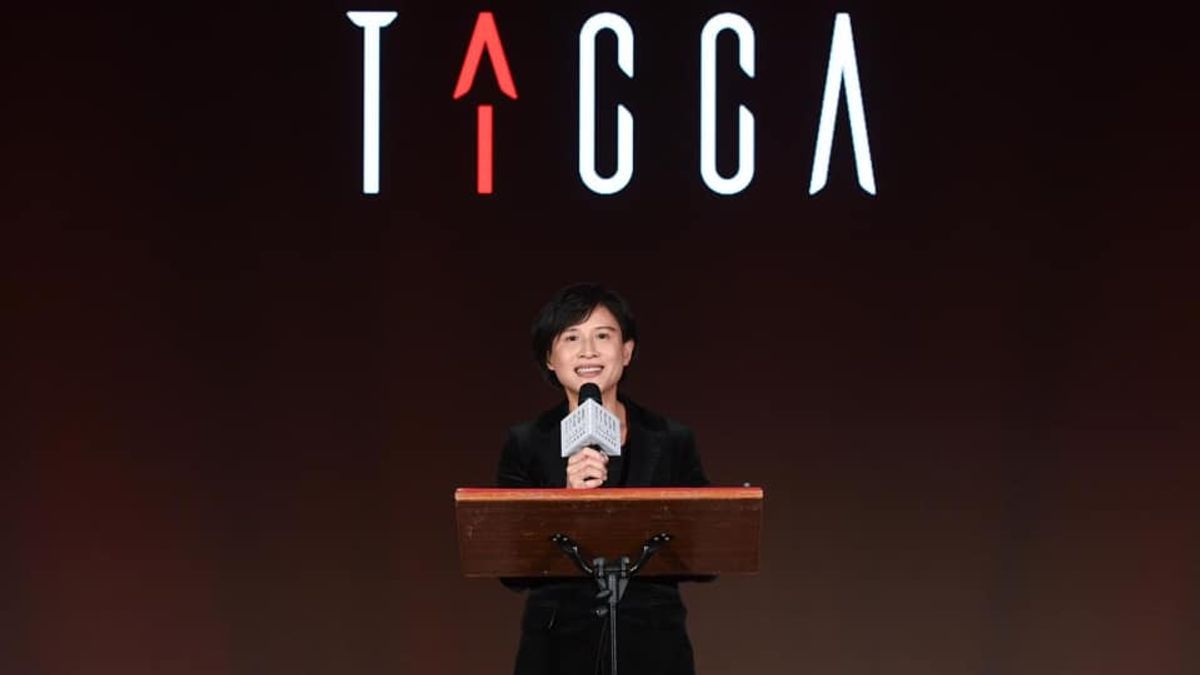 文化內容策進院8日舉行揭碑典禮,文化部長鄭麗君宣布將推動2個新的5年計畫。(取自鄭麗君臉書) 文化內容策進院8日舉行揭碑典禮,文化部長鄭麗君宣布將推動2個新的5年計畫。(取自鄭麗君臉書)