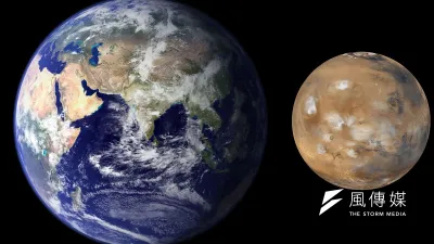 火星與地球,太陽系中的好兄弟。(維基百科)