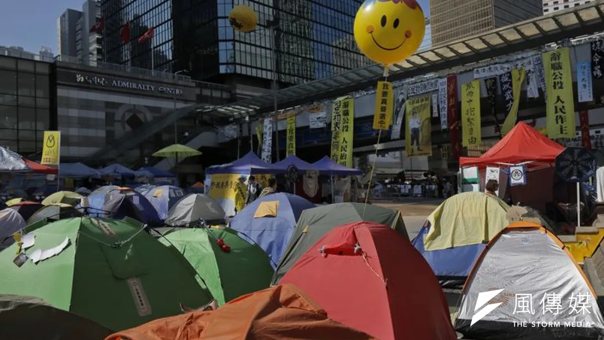 香港佔領行動逐漸遭到法院以禁制令驅離,前途未卜。(美聯社)
