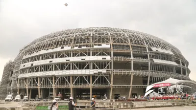 台北高等行政法院7日上午判決,遠雄公司未按圖施工,而都發局依照《建築法》第58-6條,勒令停工核屬「適法有據」,不過,大巨蛋園區內「全面停工」卻屬比例過當。(資料照,陳明仁攝)