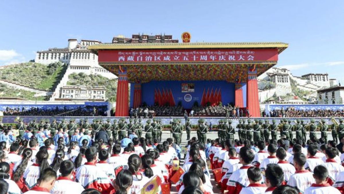 北京高度重視西藏自治區成立50週年的紀念活動。(BBC中文網) 北京高度重視西藏自治區成立50週年的紀念活動。(BBC中文網)