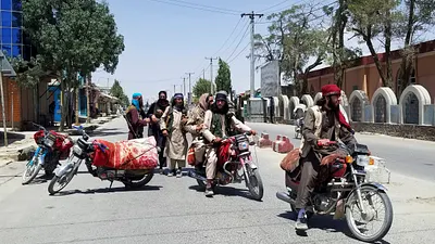 2021年8月12日,神學士(Taliban)攻佔阿富汗大城加茲尼(Ghazni)(AP)