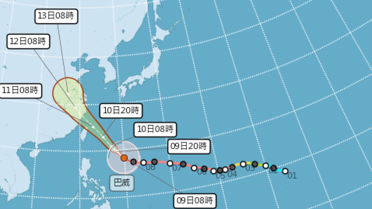 巴威颱風「近25年最大顆」,會放颱風假嗎?專家曝全台風雨時程:北部近年最有感