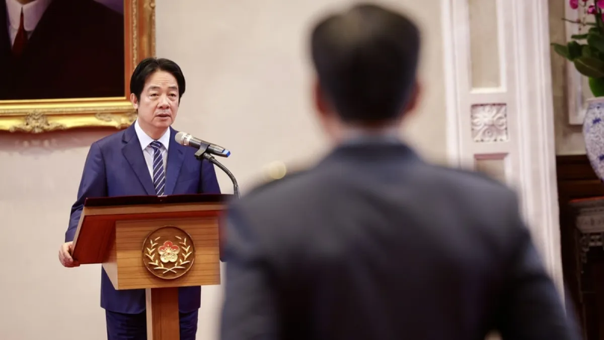 總統賴清德(圖)主持115年5月份將官晉任授階典禮並致詞表示,希望國防特別預算不打折。(中央社)