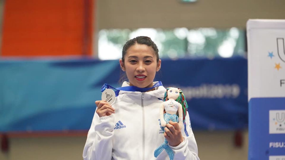 蘇佳恩在跆拳道品勢女子個人拿下銀牌。 (圖片取自SSU大專學生運動網) 蘇佳恩在跆拳道品勢女子個人拿下銀牌。 (圖片取自SSU大專學生運動網)